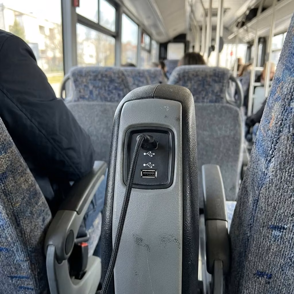 woodstock 30 passenger minibus usb charging