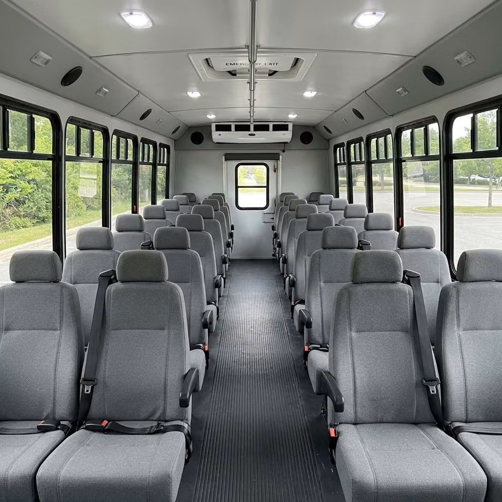 woodstock 35 passenger minibus seating