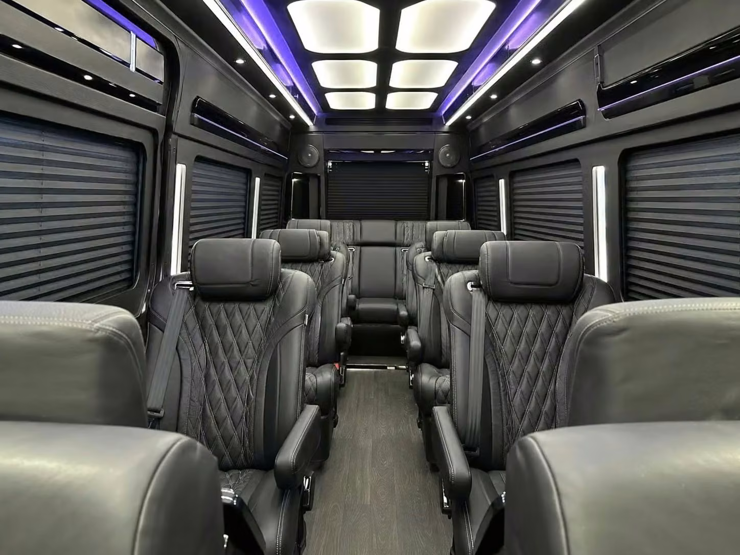 woodstock sprinter van rental with driver reclining seats