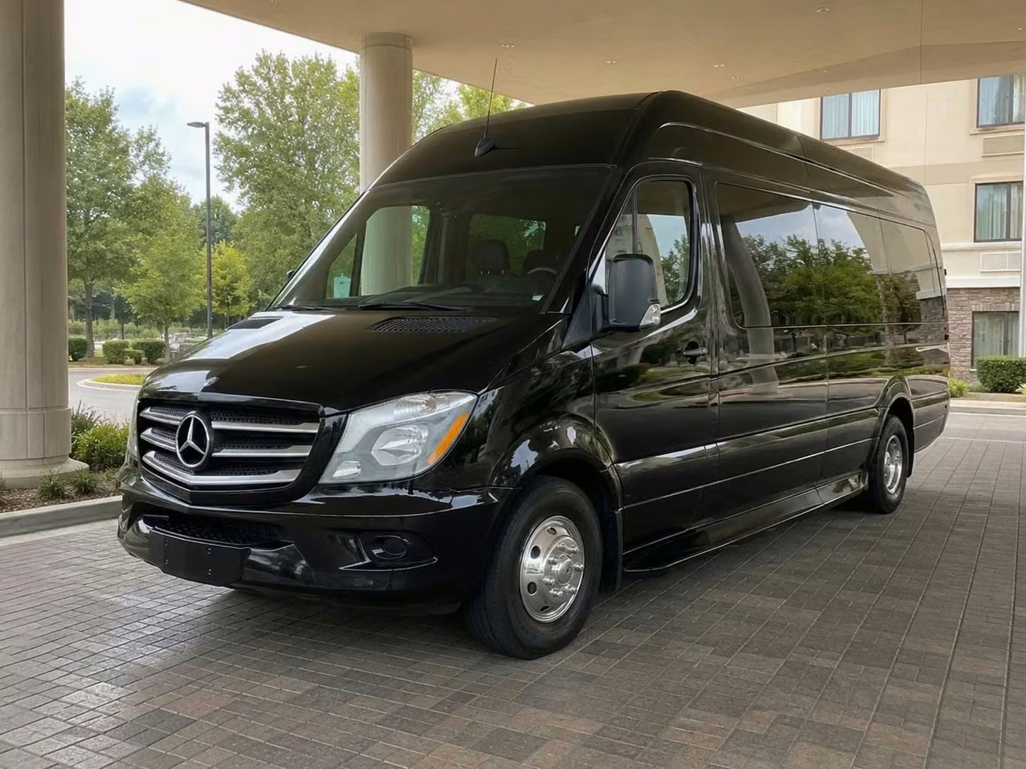 woodstock sprinter van rental with driver tinted windows